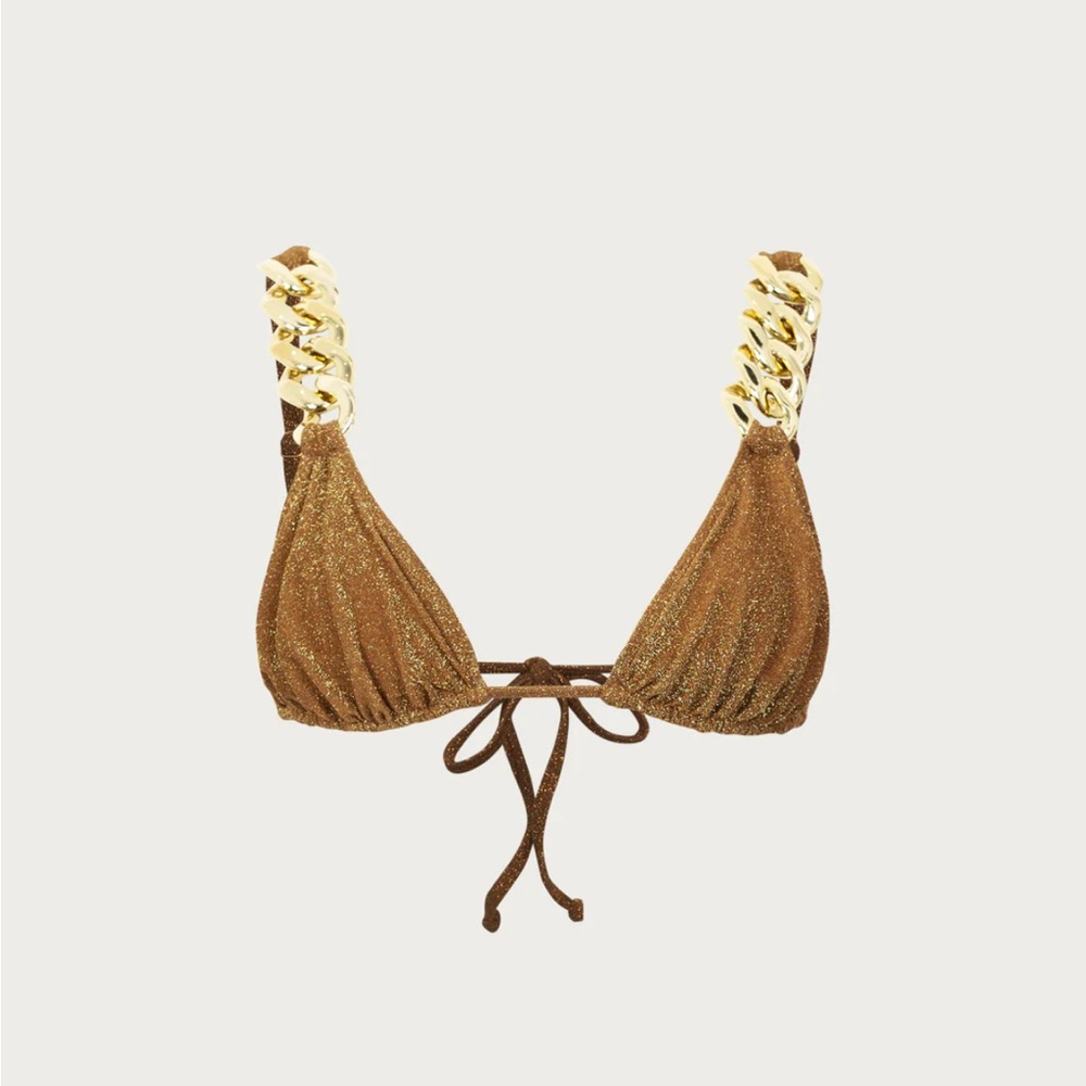 SAME Swim Gold Chain Bikini in Mocha